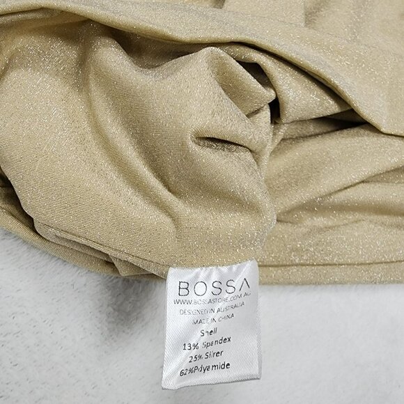 BOSSA Gold Sparkle Silhouette Kylie Body Con Maxi Skirt Large - Picture 5 of 7
